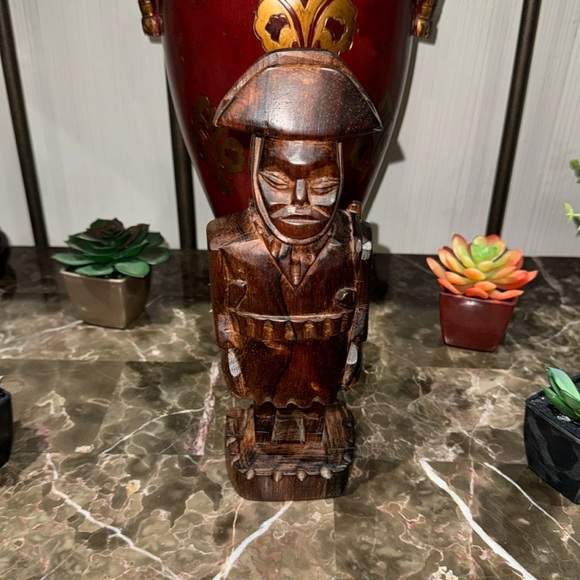 Vintage Wooden Oriental Soldier